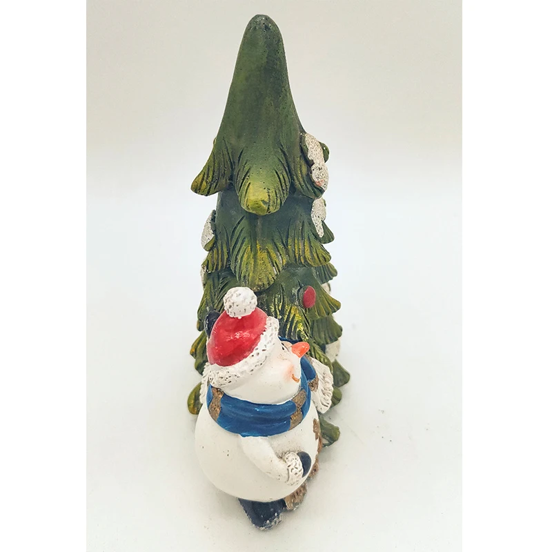 Luxury Mini Resin crafts Snowman Christmas Tree landscape DIY decorative ornaments Christmas tabletop decoration