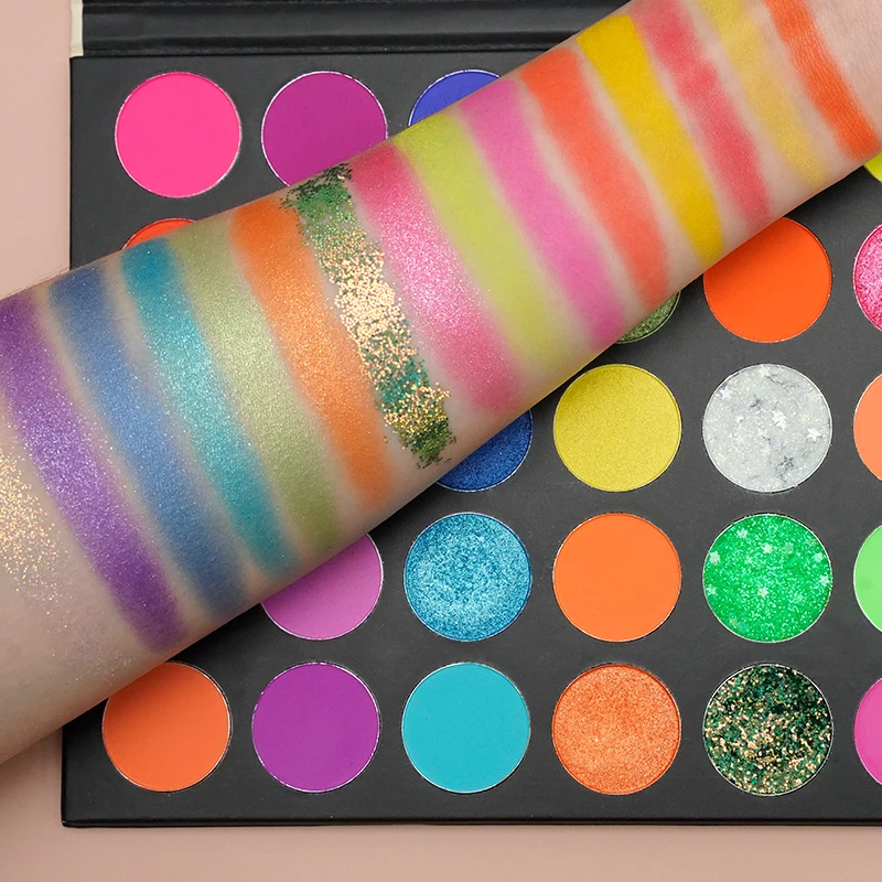 High Quality And High Pigment Eyeshadow Palette Wholesale Makeup Eye Shadow Palette 35 Colors Makeup Flash Eye Shadow No Logo
