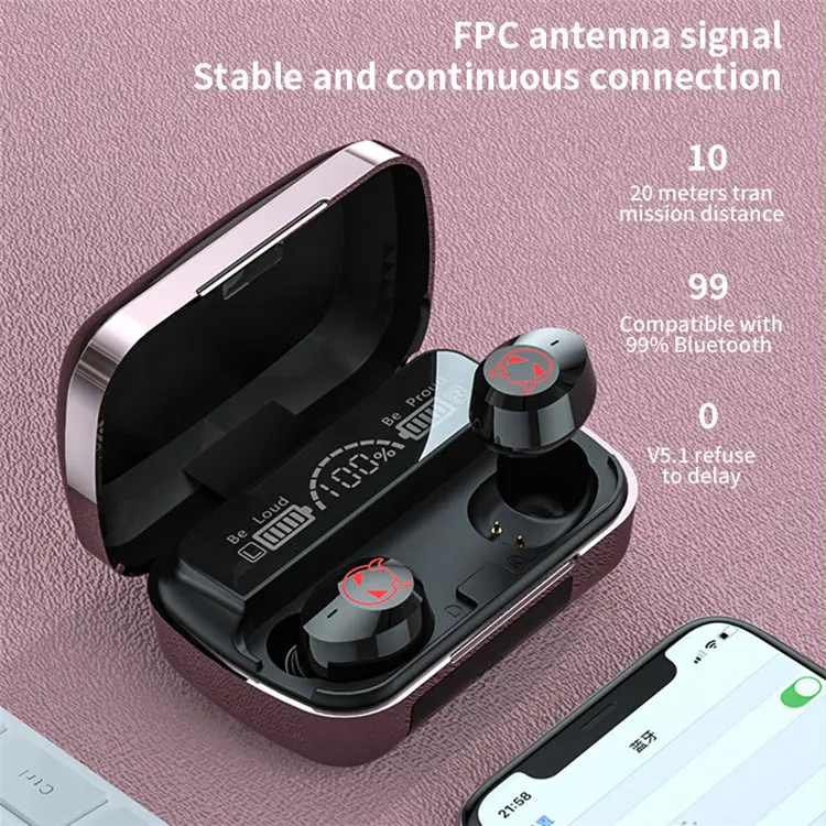 M23 TWS 5.1 In-ear Wireless Waterproof Earphones Touch Control Bluetooth-Compatible V5.0 Earbuds Headset For Sport Games