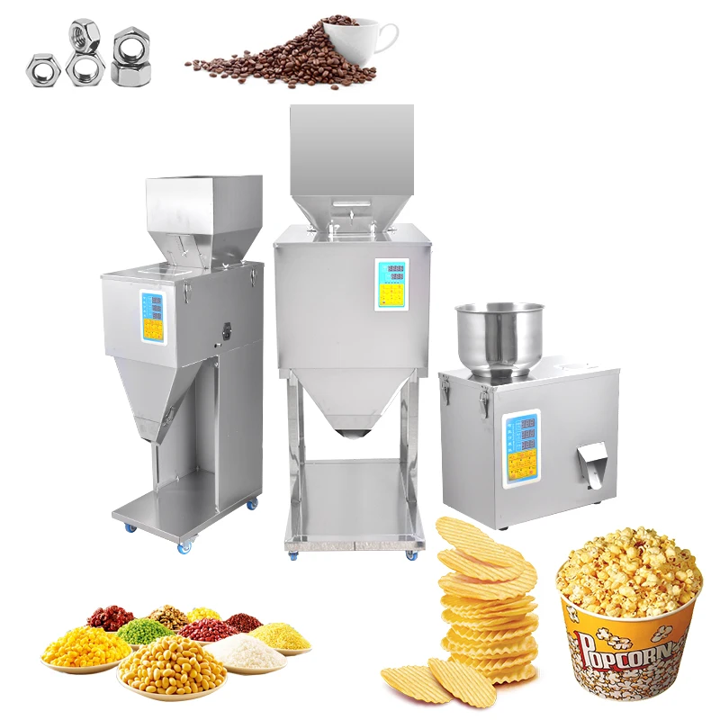 Semi Automatic Digital Control Particle Coffee Beans Nuts Potato Chips Granule Quantitative Weighing And Filling Machine