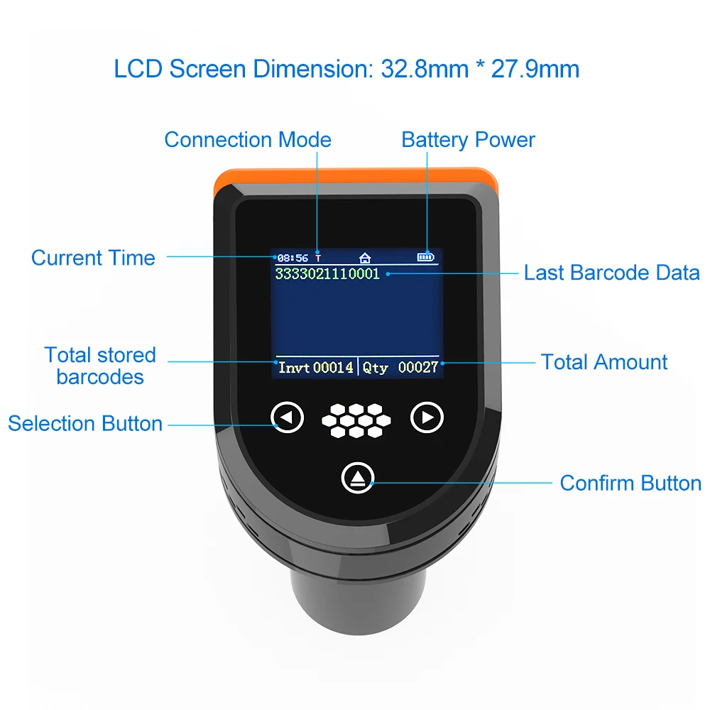 GTCODESTAR Handheld QR Code Reader 2.4G Barcode Reader android  2D Barcode Scanner Wireless QR Code Scanner for Inventory Scan
