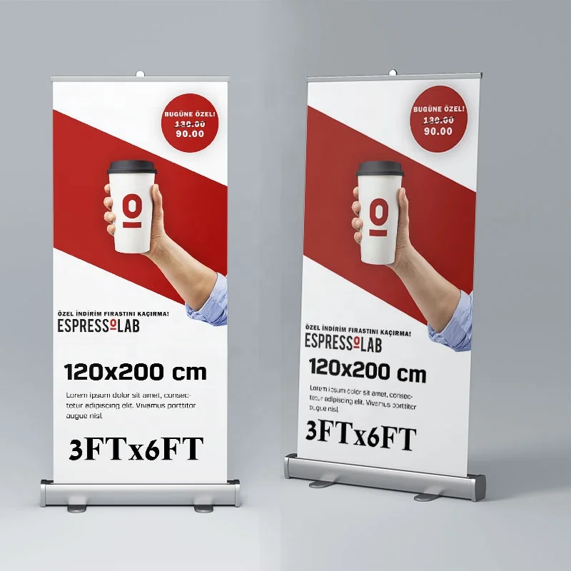 MELEX roll up banner stand Advertising Banner Stand up ee Aluminum Screen Retractable Banners