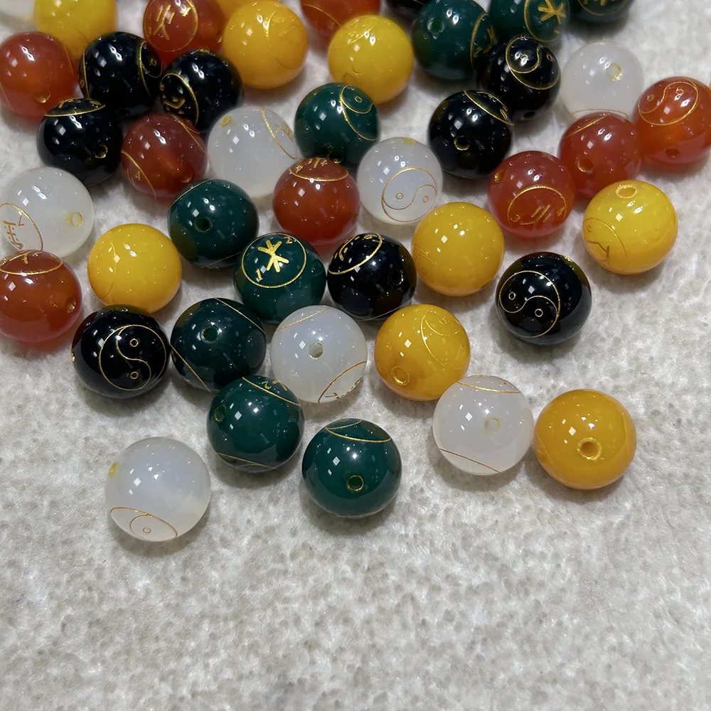 Stock Sale Gemstone Crystal Five Element Healing Lucky Yoga Beads For Jewelry Making