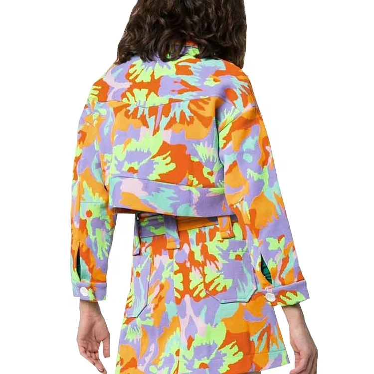 Укороченные женские куртки с длинным рукавом и спущенными плечами, разноцветные камуфляжные длинные хлопковые куртки с блестками, зимние натуральные цвета