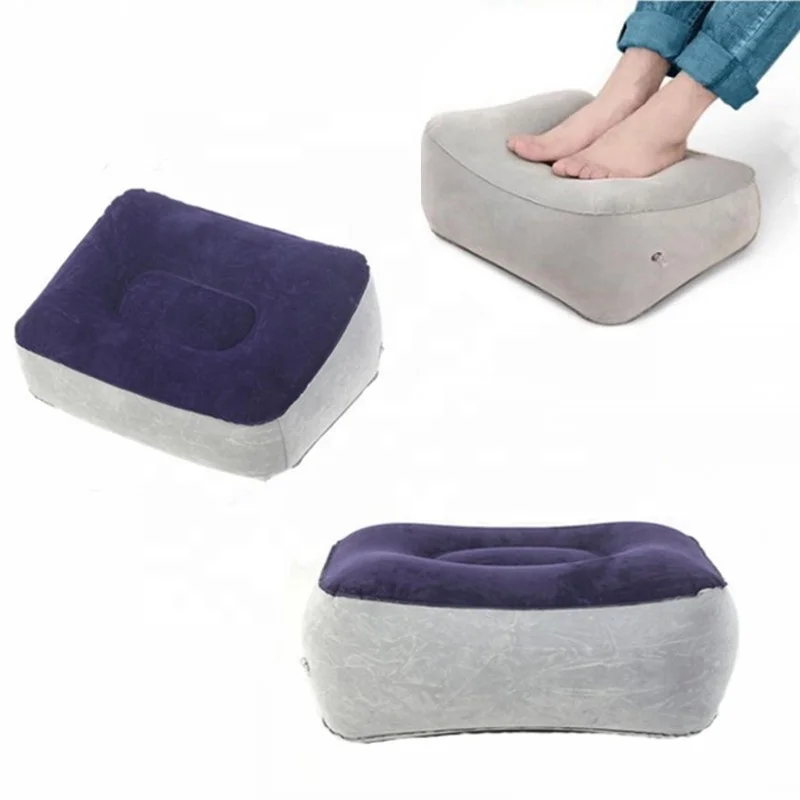 PVC flocking inflatable foot pad/outdoor Travel outing foot massage pad/High foot bath massage relaxation pillow car foot pad