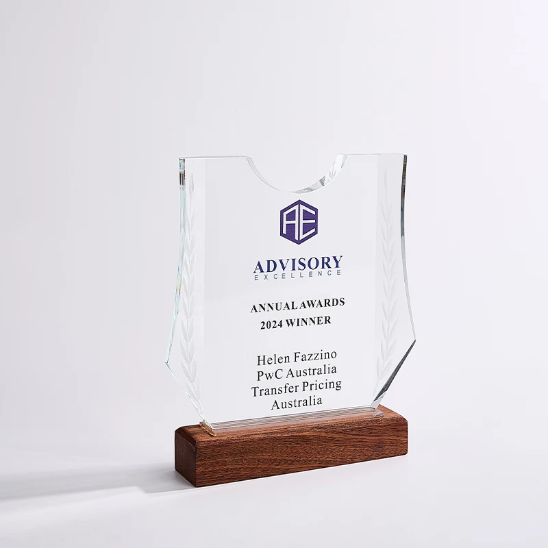 crystal blank award trophies custom logo custom crystal glass award for monument trophy
