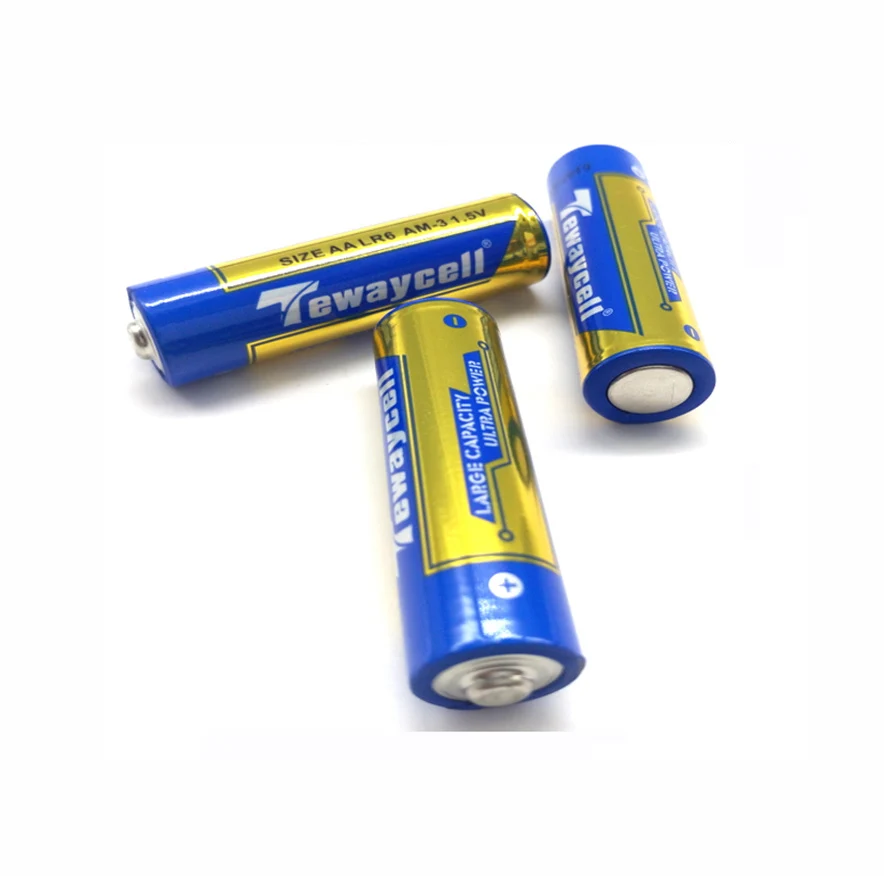 Батарея Tewaycell Zn/MnO2 с длительным сроком службы 2500mAh AA 1 5 V LR6 щелочная батарея