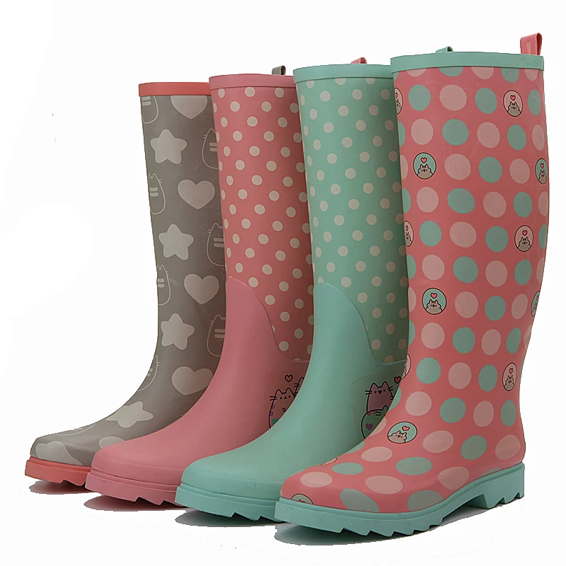 Женские Резиновые Садовые садовые сапоги для охоты на каблуках