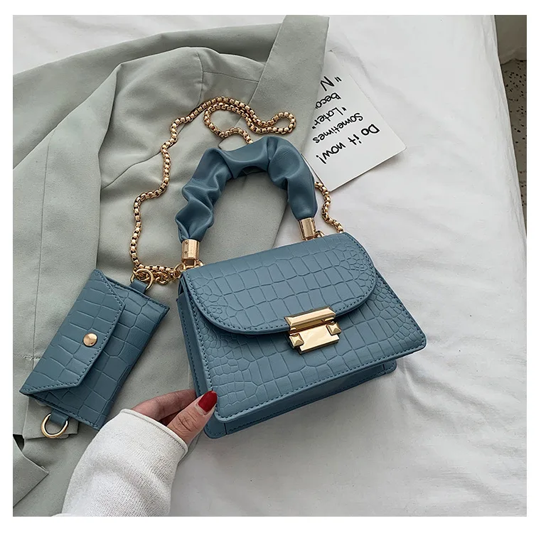 Crossbody Purses for Women Top Handle Satchel Stone Crocodile Print Leather Shoulder Handbags Evening Clutch Bags