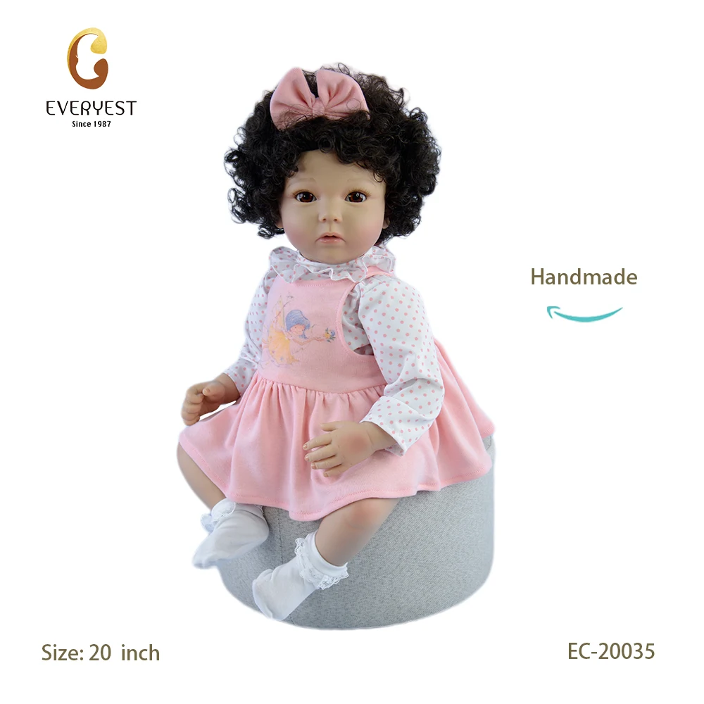 Handmade Real Life Baby Dolls 22 Inch Soft Silicone Vinyl Newborn Lifelike Baby Doll Toys With Clothes
