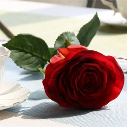 A-1075 Ins Artificial Real Touch Rose Pink Silk roses For Wedding