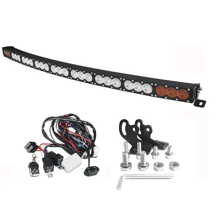 Светодиодная панель, 50 дюймов, изогнутая Рабочая фара, 270 Вт, 12 В, 24 В, противотуманная фара для вождения внедорожников, грузовиков, квадроциклов, автомобилей, кроссоверов, квадроциклов, грузовиков, лодок, водонепроницаемая