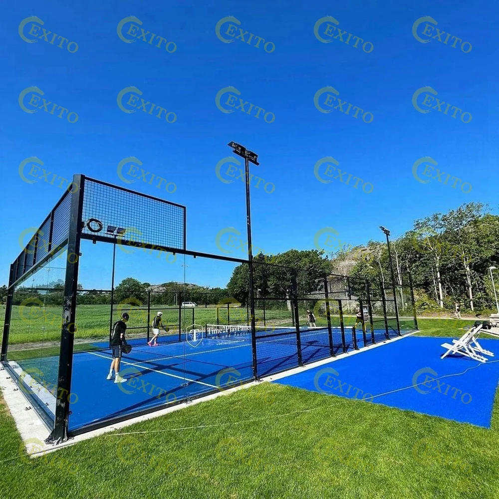 EXITO Build Your Own Padel Courts, Playing Panoramic Padel Court Assembled In Thailand Outdoor Courts For Play