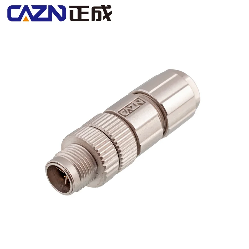 M12 X-код Y-кодирования 6 8 позиций шпильки прямое или под углом в собранном виде металлический штекер 24 26 провода AWG SS-12400-001 IDC прекращение разъем