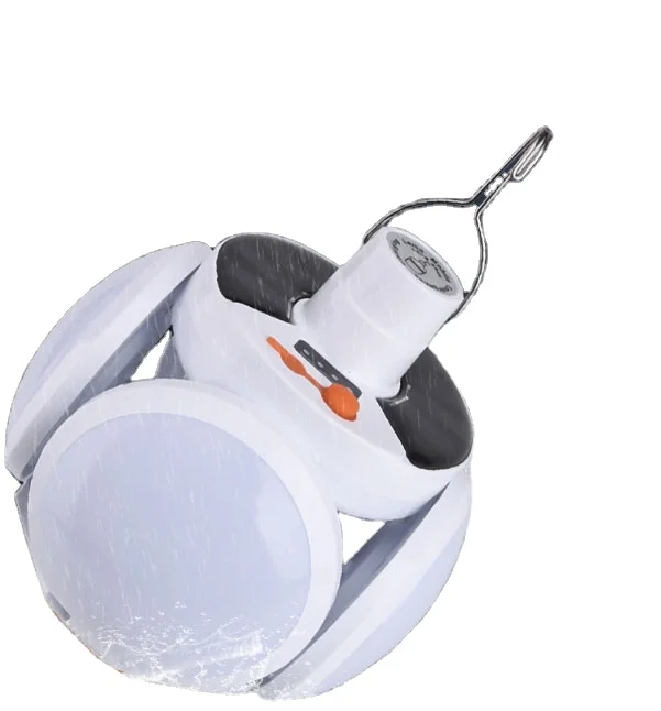 Solar Camping Light With Led Lantern Folding Football Bulbs Rechargeable Light With Cable For Camping Outdoor Office Tent