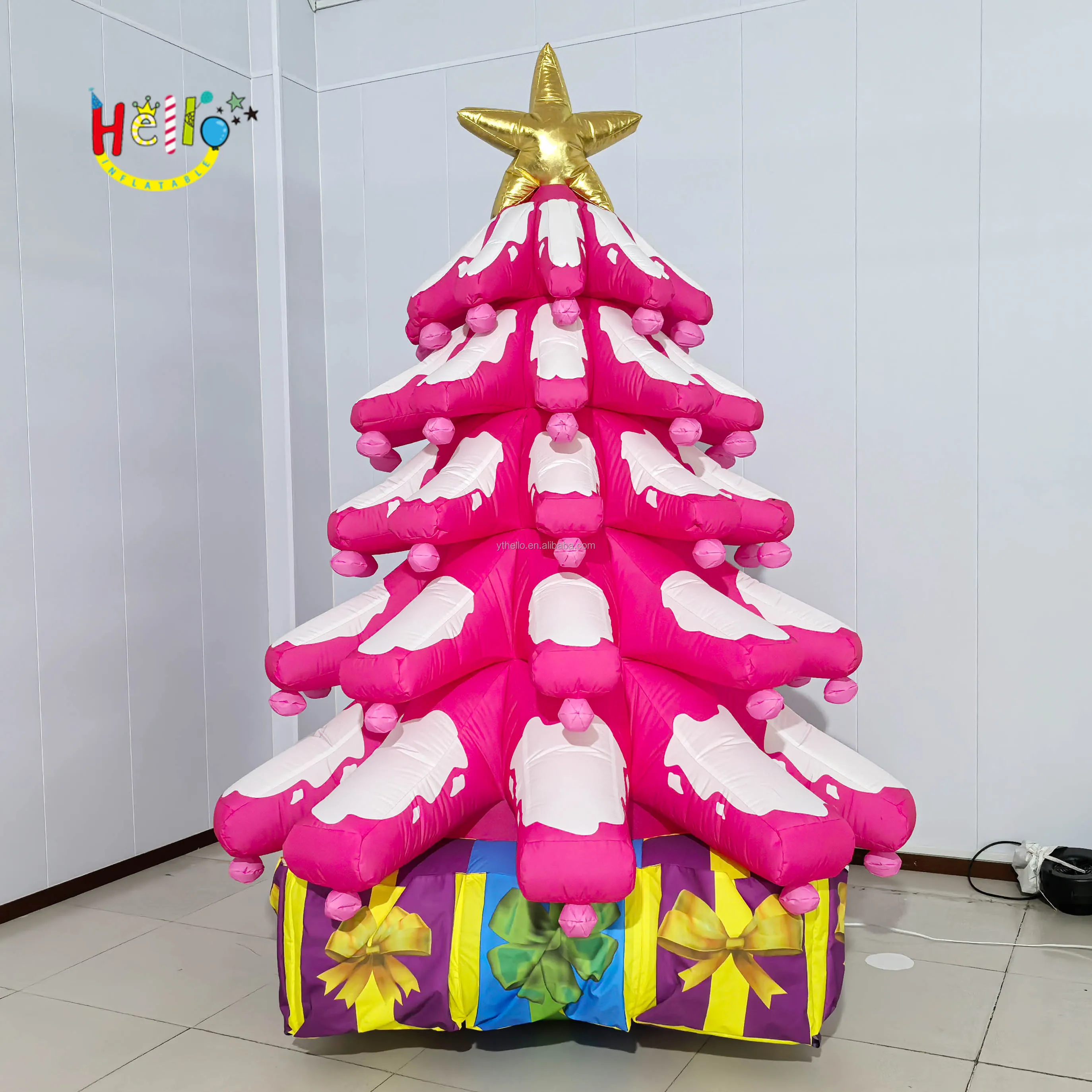 Outdoor Christmas Decorations Pink Inflatable Christmas Tree For Lawn Garden Christmas Holiday Decorations