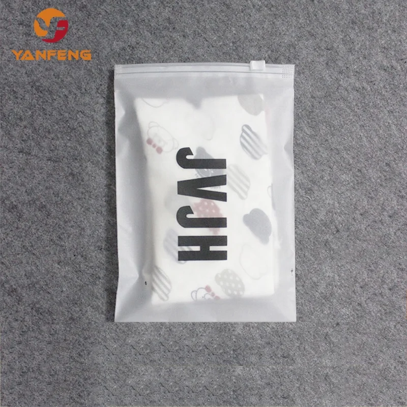 
custom plastic zip lock bag print logo for clothes small size pvc custom zip bag 