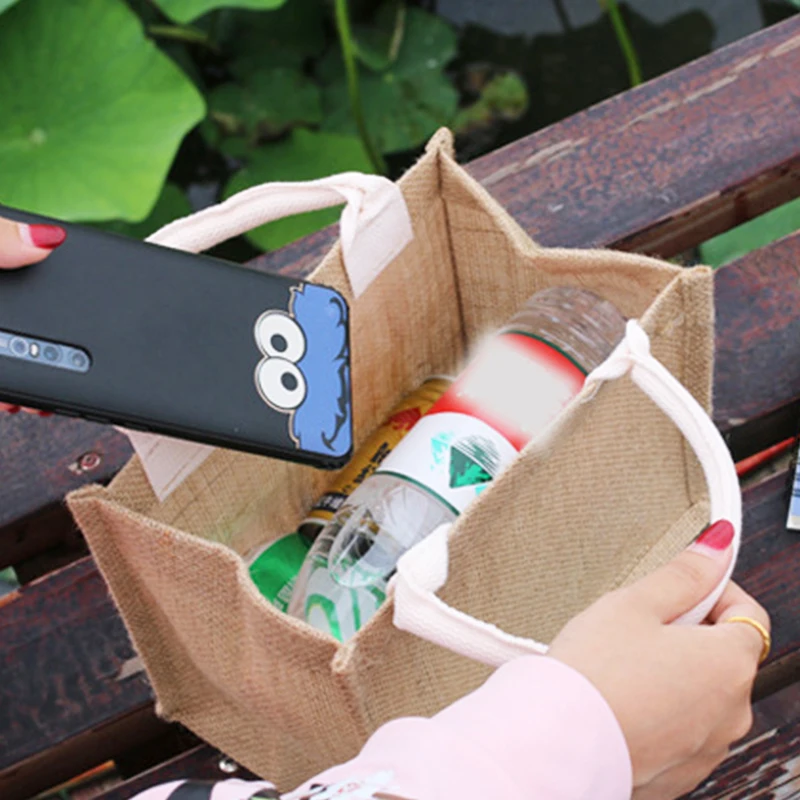 Jute bag environmental handbag waterproof logo can be customized