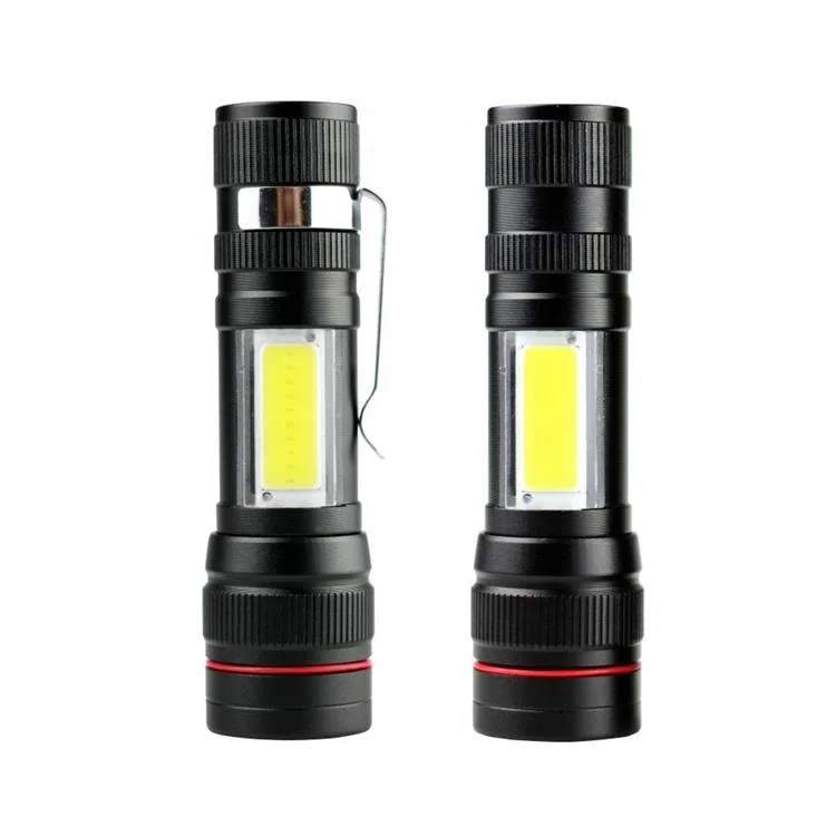 wholesale Hiking equipment camping accessories USB Rechargeable Portable led Emergency light COB torch light with Side light