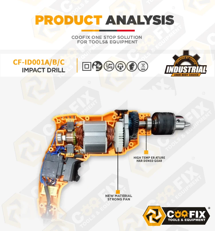 Ударная дрель COOFIX модель CF-ID001 710 Вт
