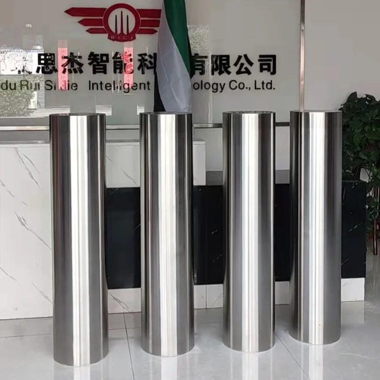 Bollard Cover Customized Outdoor Barrier SS304 Bollard Post Street Crash Rated Fixed Bollard