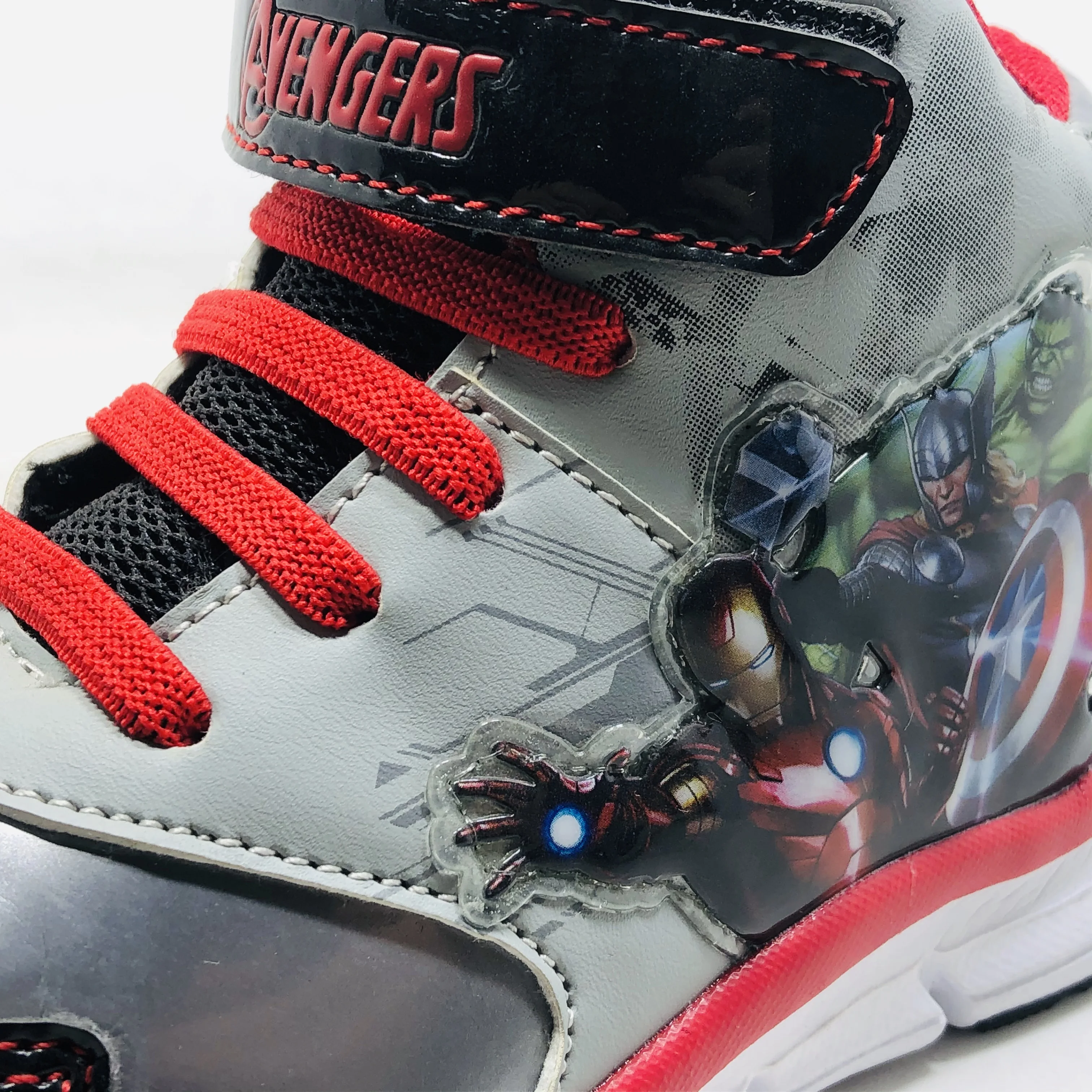 Fashionable high - cut soft rubber shoes for children casual leather anime - themed shoes for children