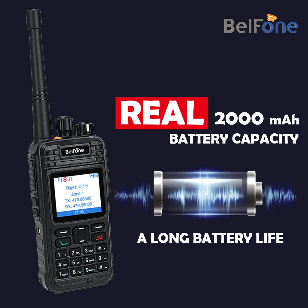 Водонепроницаемая TD-511 BelFone IP68 5 Вт Waki Toki Walkie Talkie DMR радио для критической связи
