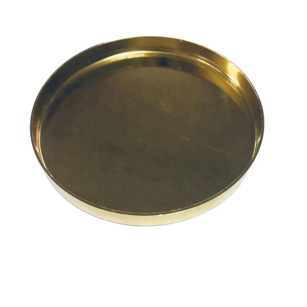 shinny gold aluminum cover for candle jar