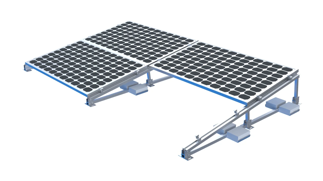 Aluminum Mounting Rail Panel Kit Flat Roof Solar Mounting Solar in Roof Mounting