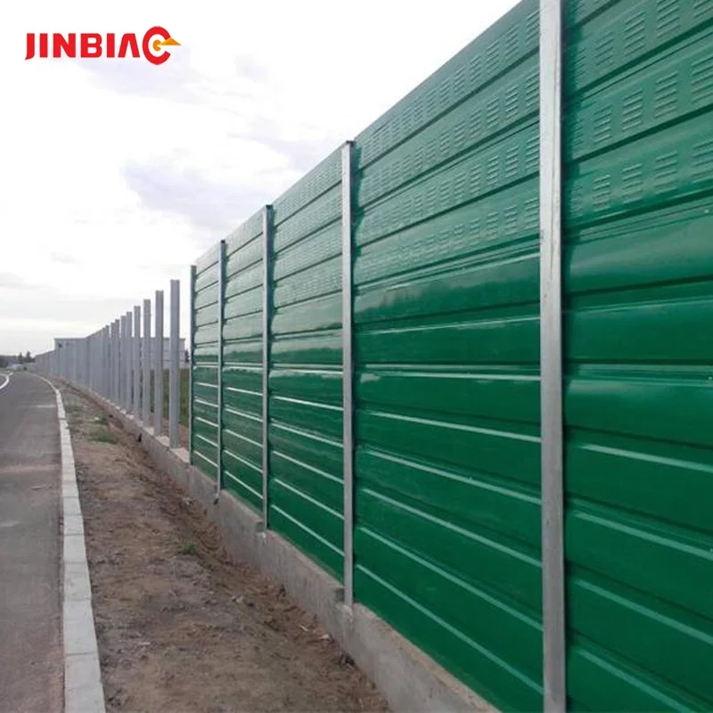 HEBEI JINBIAO September Promotion Perforated Aluminum 1.2mm thick Noise Barriers Sound Proof Wall For Highways