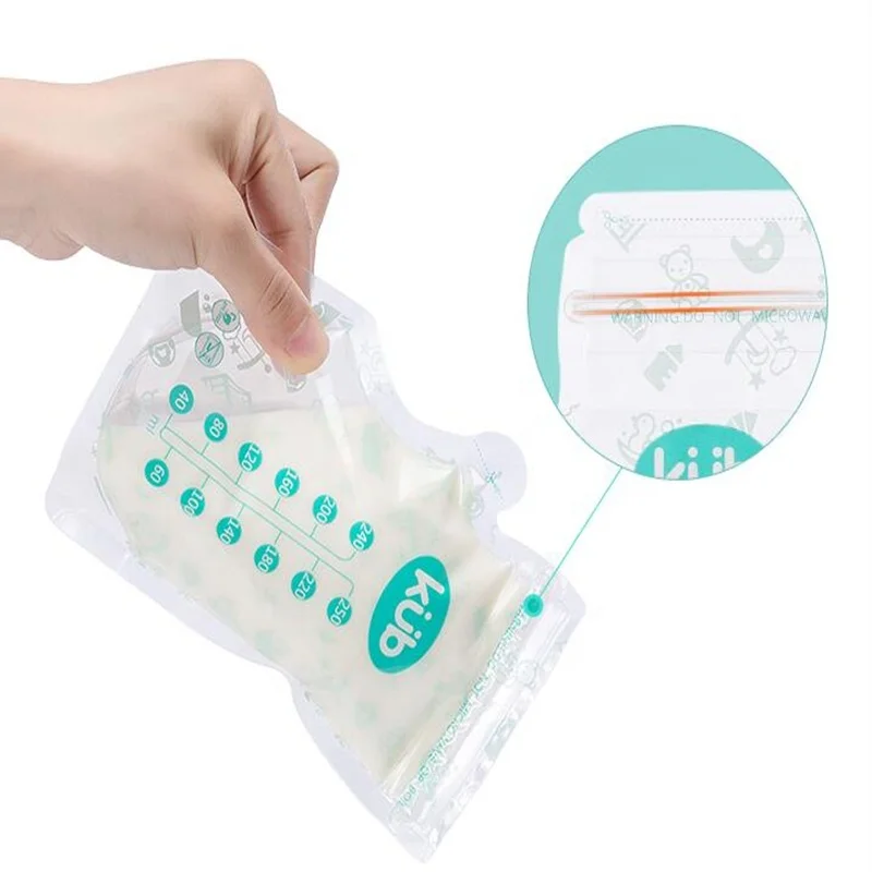 Морозильная камера без бисфенола А безопасная Самостоятельная сумка для хранения грудного молока с застежкой-молнией