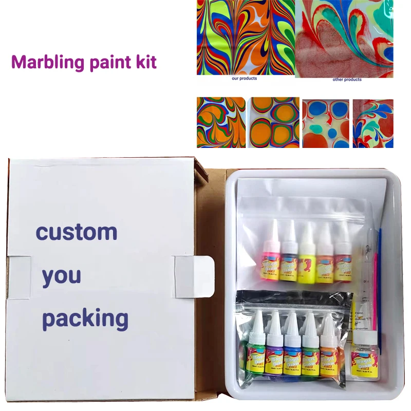  Mu marbling покраска воды мрамора картина комплект для