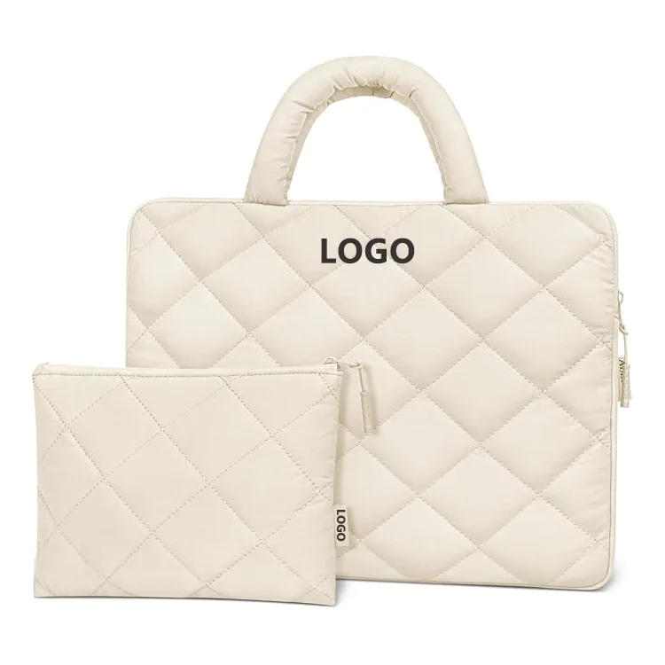 BSCI Factory Custom Shockproof Protective Soft Nylon Tablet Protective Carrying Case Bag Puffer Puffy Laptop Sleeves