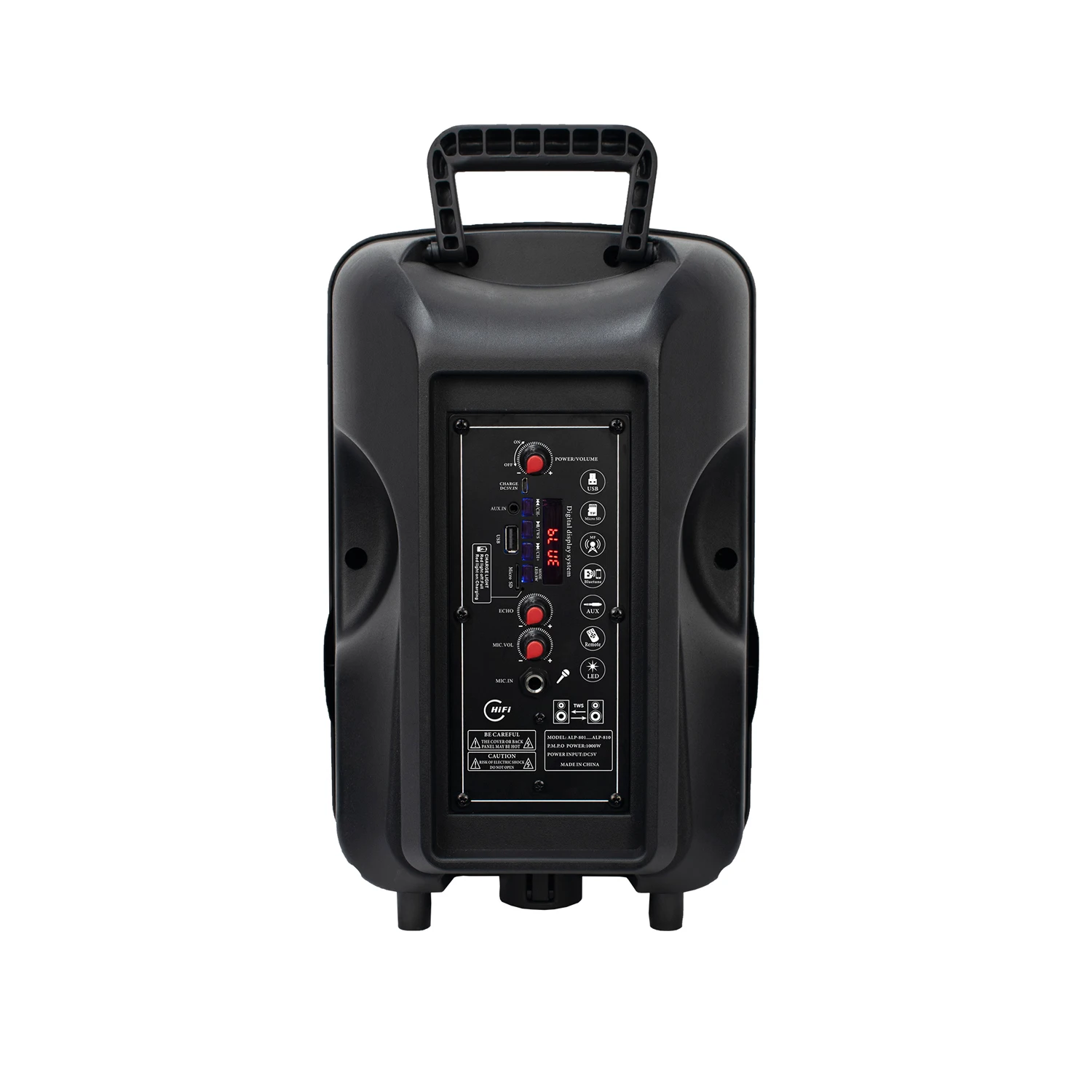 ailipu alp 801 bt system box portable plastic trolley active outdoor speaker