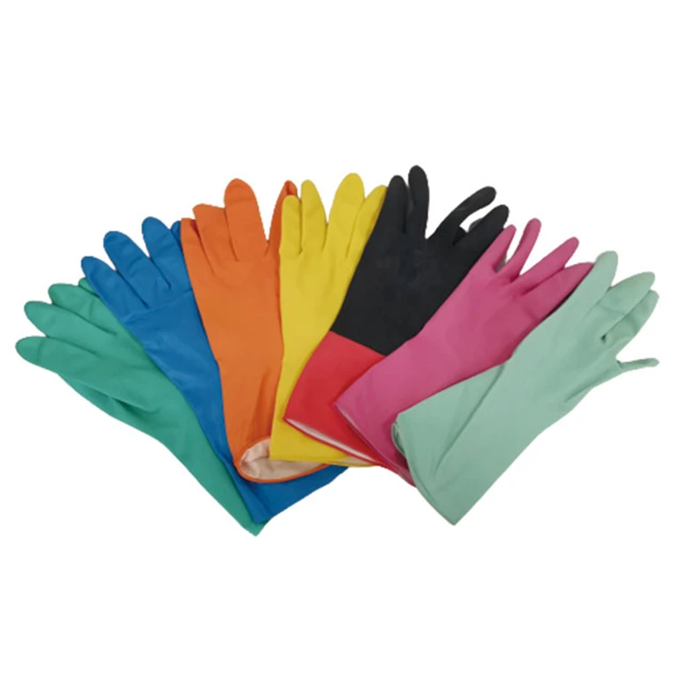 
70gsm Sprayed Flocklined Wholesale Waterproof Latex Gloves For Factory Gardening Cleaning 