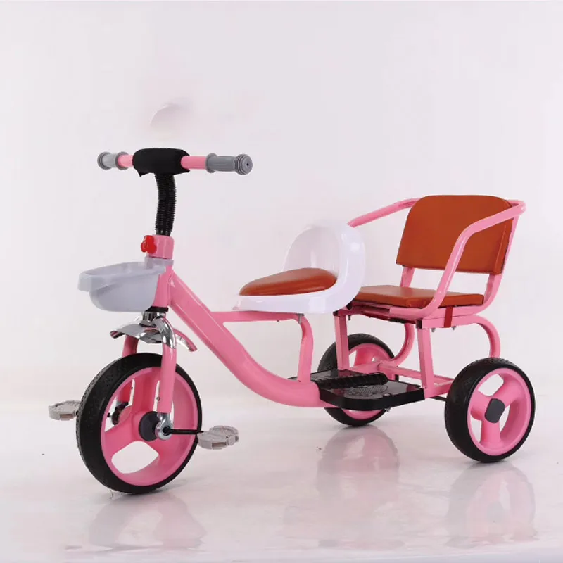 2023 Factory wholesale small kids double seat children tricycle  baby tricycle kids push tricycle