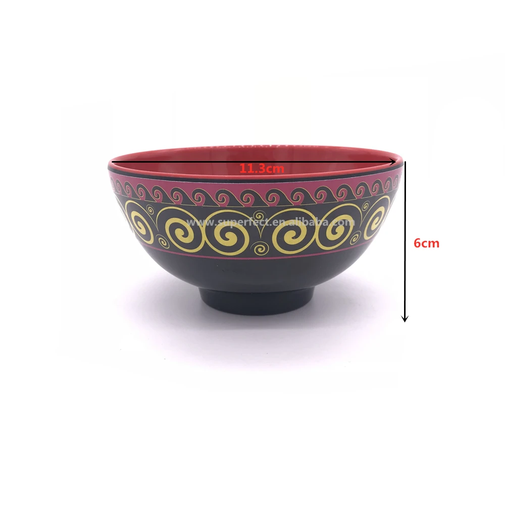 Customized Food grade plastic melamine soup ramen japanese noodle bowl