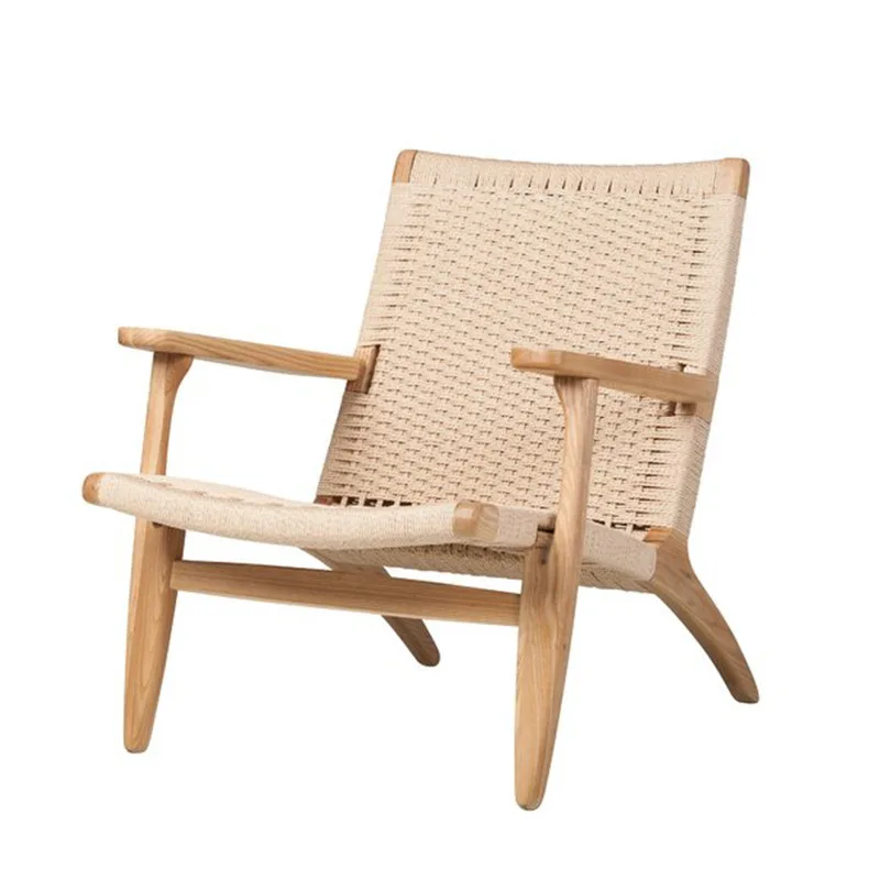Modern design wood relaxing rattan chair for living room cane chair