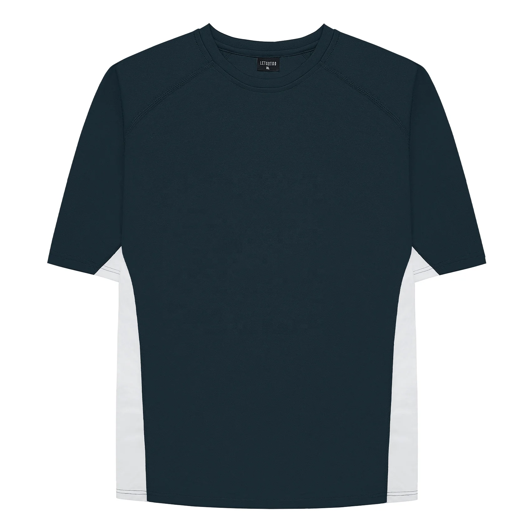 QC-2022 Surf swimwear summer hot sale black UPF 50 short sleeve swim shirts rash guards for men