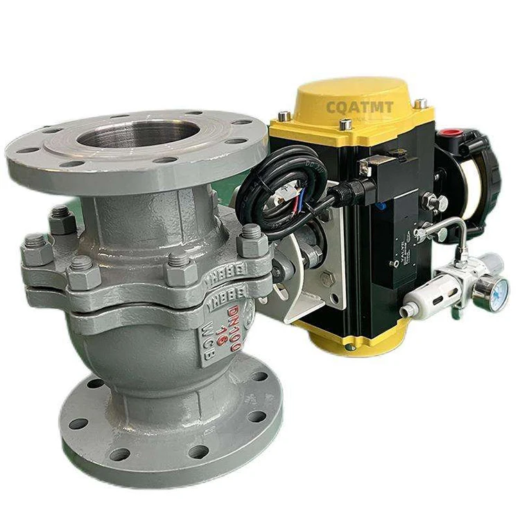 CQATMT High Pressure Trunnion Mounted Ball Valve Steam Jacketed Ball Valve Pneumatic Actuator Ball Valve