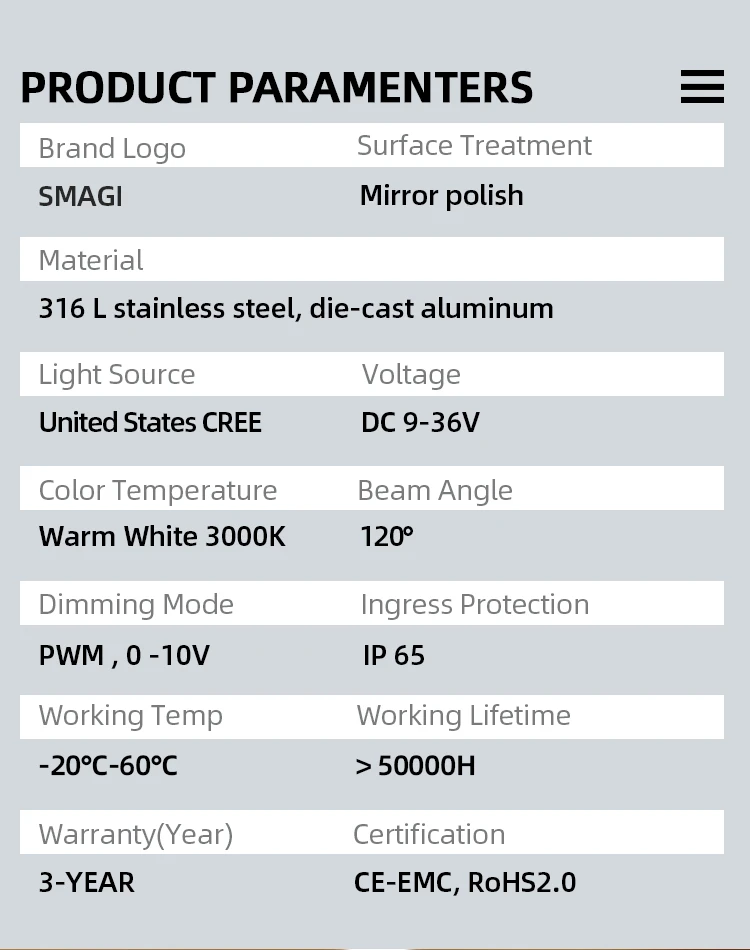 Haoyun original manufacture round modern  LED Recessed Round Ceiling Light For Boat Marine down light
