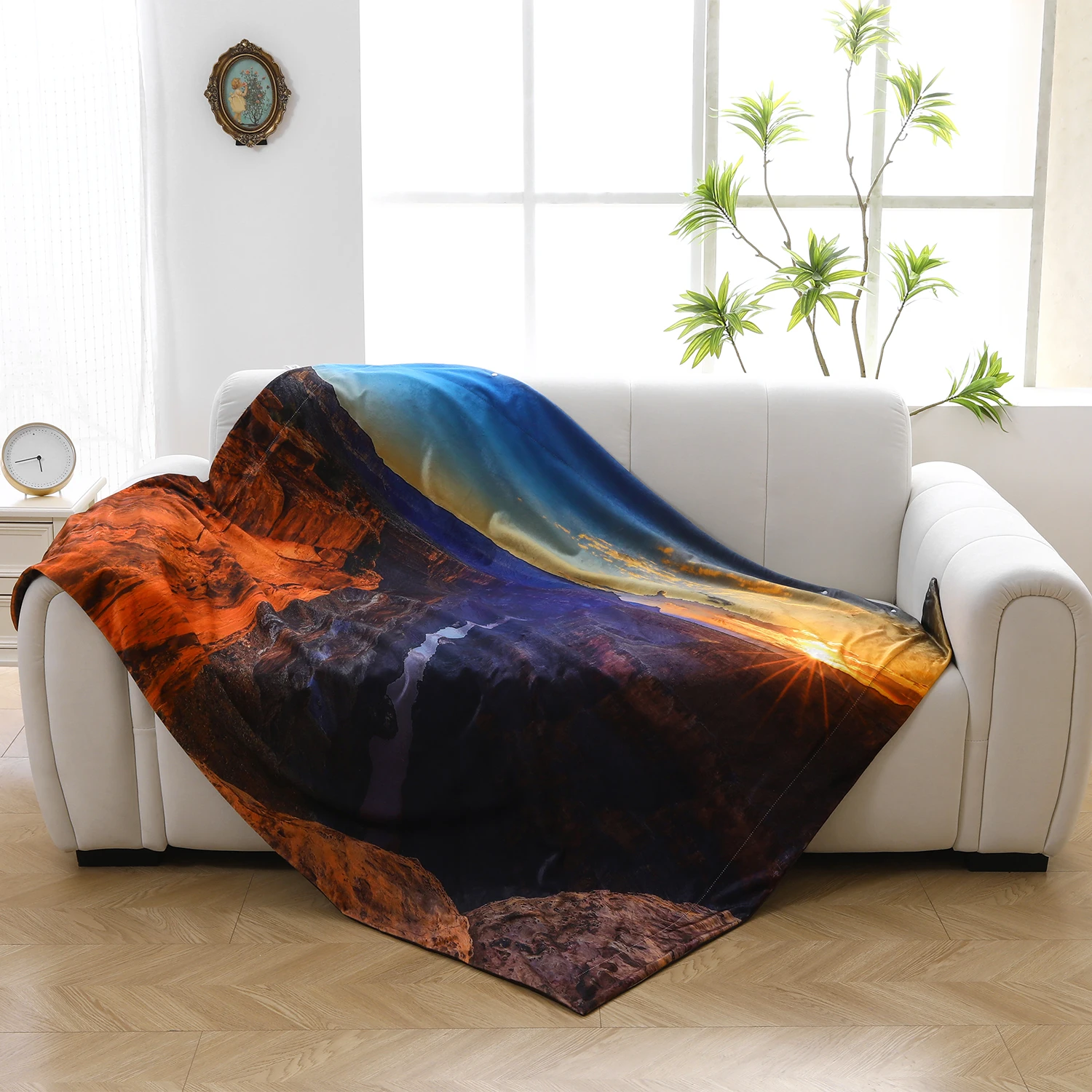 wholesale custom photo blanket super Softer Portable Blanket Wrap With Four Buttons For Home Travel Camping