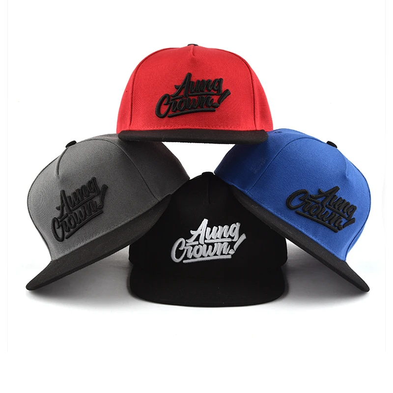 Custom design your own 3D embroidery cap wholesale cheap snapback cap