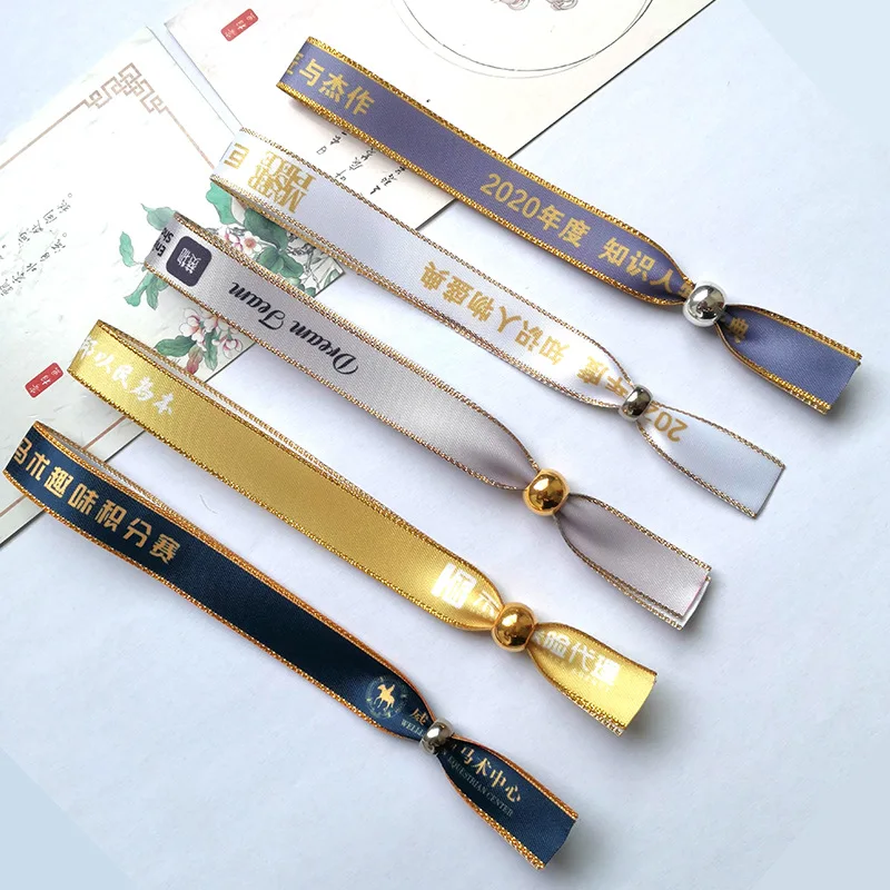 Custom  wrist band Polyester Bracelets With Message or Logo, High Quality novelties 2024 Personalized wrist band