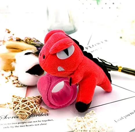 children hand slap bracelets plush shark dog dinosaur stuffed animal toy Christmas party decorations snap bracelet customized