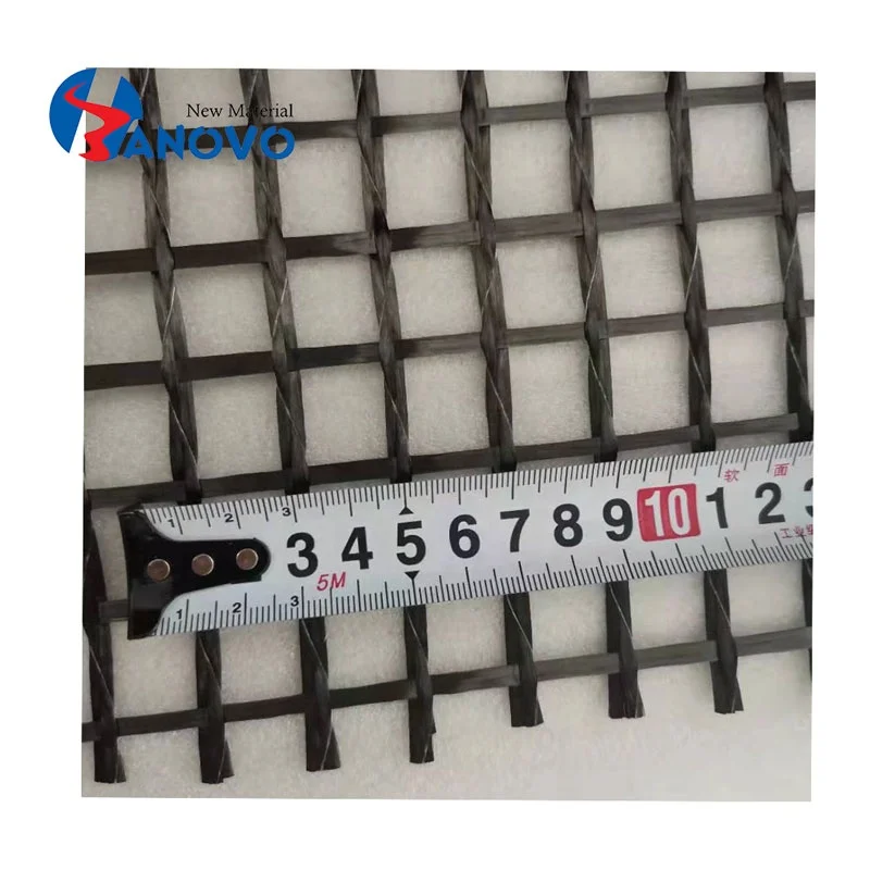 High strength carbon fiber mesh grid for concrete reinforcement