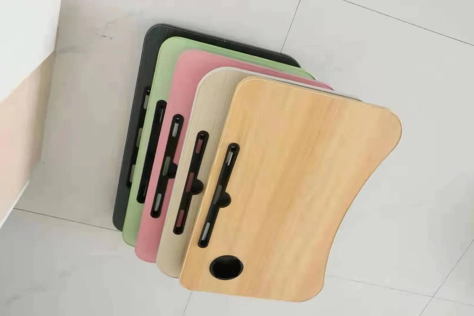 Concise Style Save Space Foldable Study Desk Laptop Folding  MDF laptop table for bed