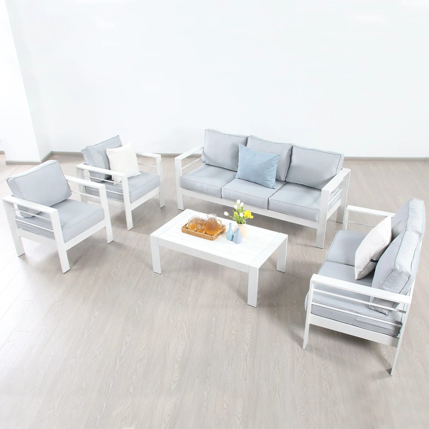 New Coming Ningbo Outdoor Sofa Set Elegant Aluminum Style Outside Garden Patio Furniture (62014795351)