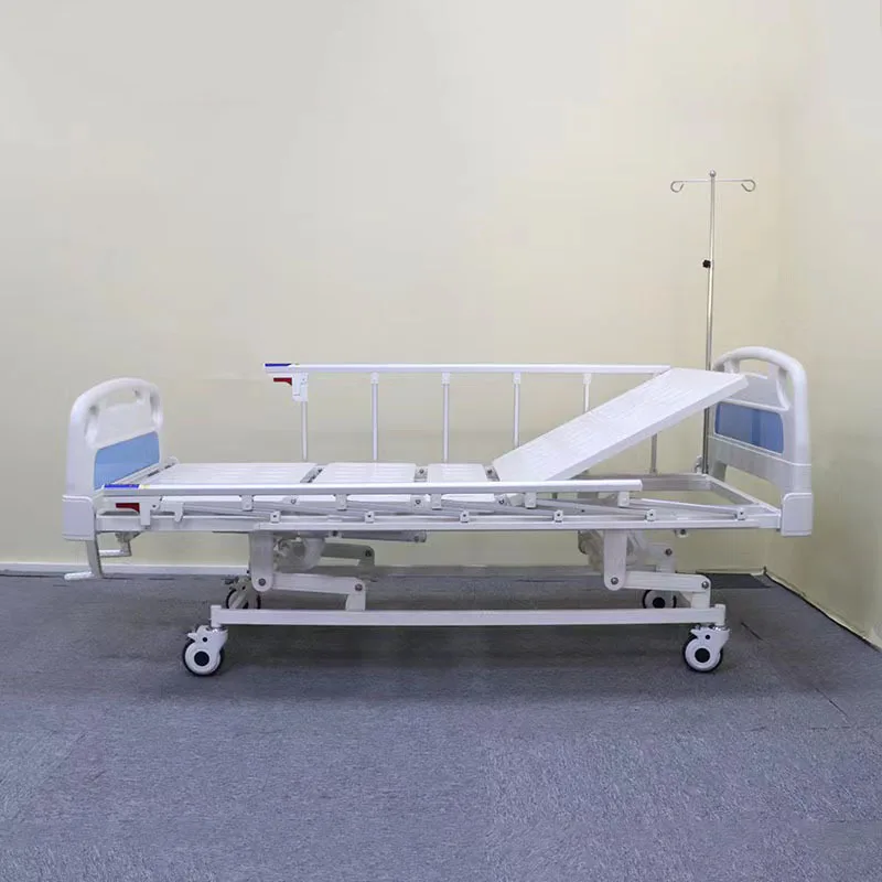 Hospital  Two Crank Swing  Bed   Patient Bed 3 Function Nursing Manual Medical Bed