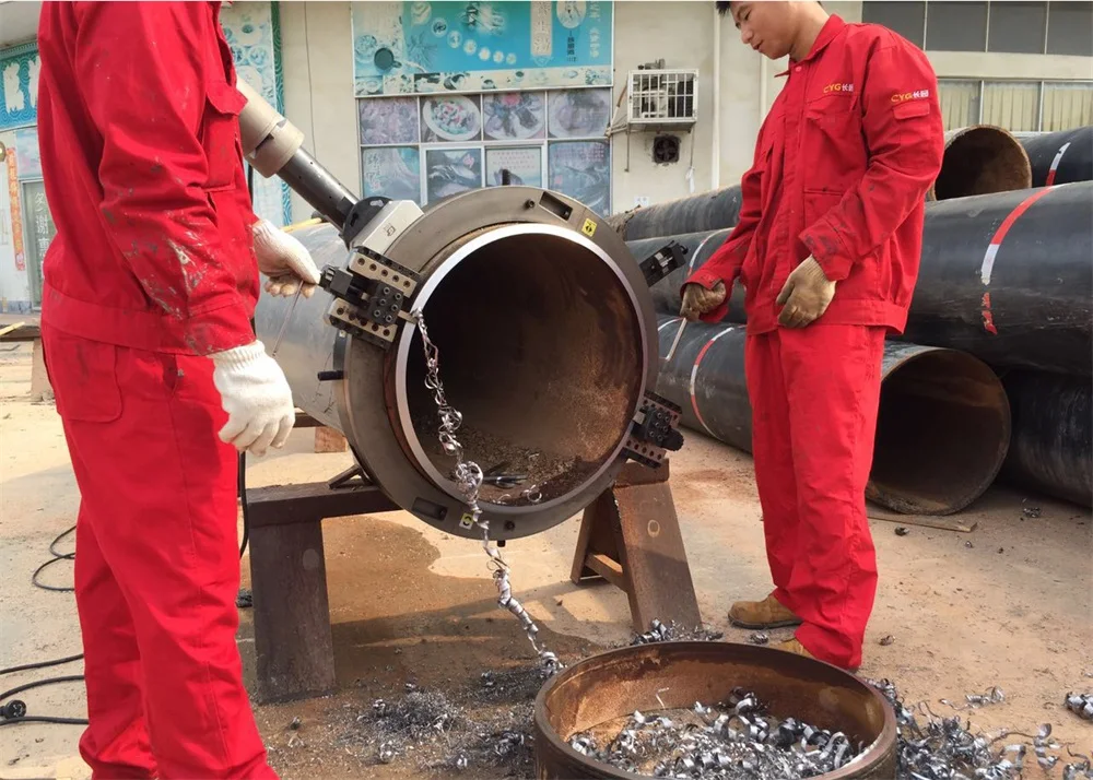 outside pipe cold beveling machine and with angle cutter OCP-275